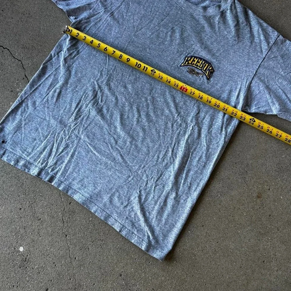 Vintage 90s Reebok grey single stitch tee shirt tshirt - Picture 5 of 6